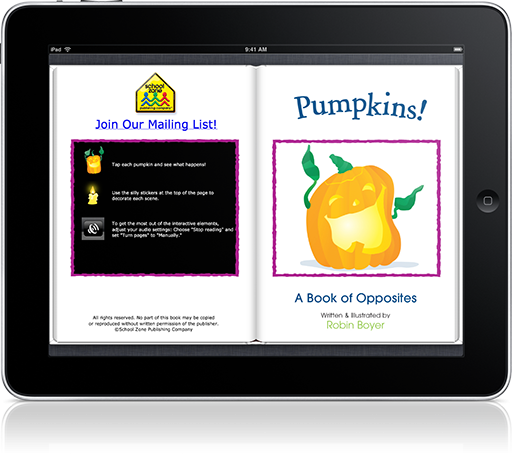 Kids will want to read Pumpkins! Interactive Read-along (iOS eBook) over and over.