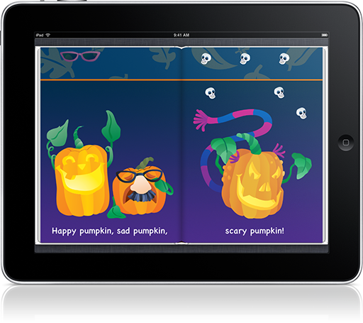 Pumpkins! Interactive Read-along (iOS eBook) is packed with surprises.