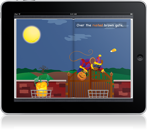 The playful surprises in Ups & Downs Interactive Read-along (iOS eBook) kids focus.