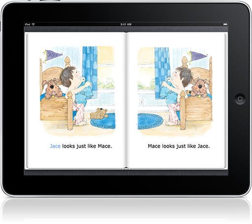 The Big Race Read-along (iOS eBook) lets kids both hear and read a story.