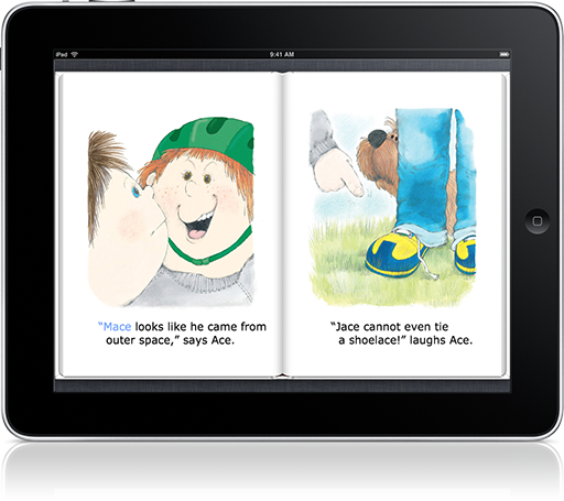 The Big Race Read-along (iOS eBook) has rhymes to teach and reinforce important language skills.