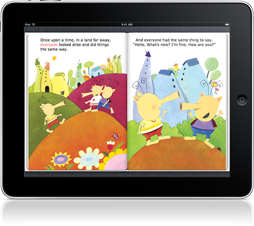With A Different Tune Read-along (iOS eBook) kids can read all on their own or follow along!