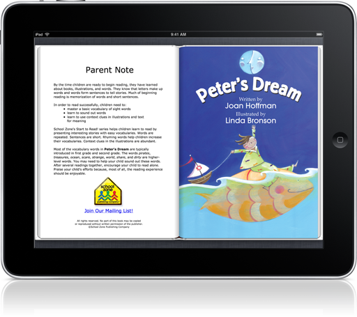 Peter's Dream Read-along (iOS eBook) is a charming selection from the Start to Read! series.