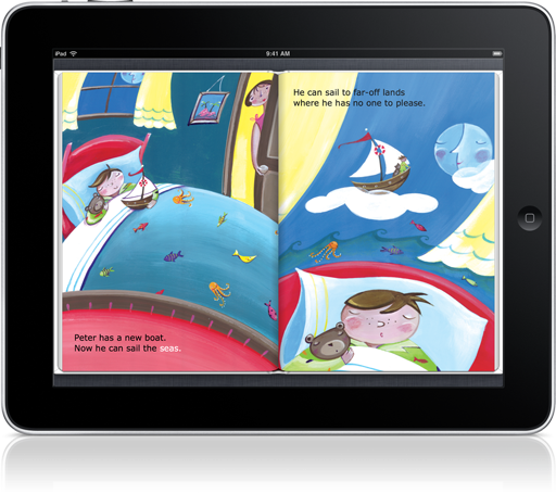 Escaping grown-up rules is the relatable theme of Peter's Dream Read-along (iOS eBook).