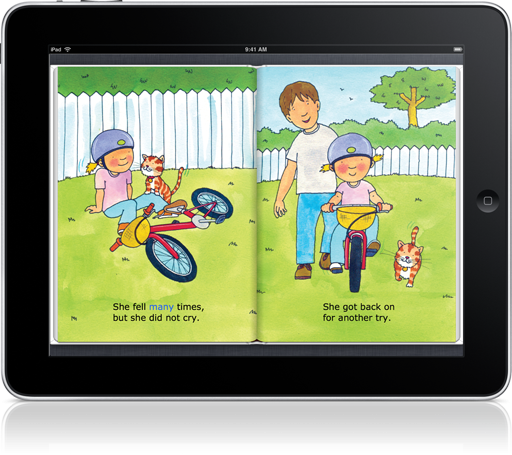The New Bike Read-along (iOS eBook) makes learning to read an adventure!