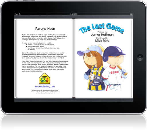 The Last Game Read-along (iOS eBook) is one great story from the Start to Read! series. 