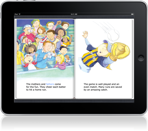 The suspenseful and relatable theme in The Last Game Read-along (iOS eBook) makes learning to read fun!