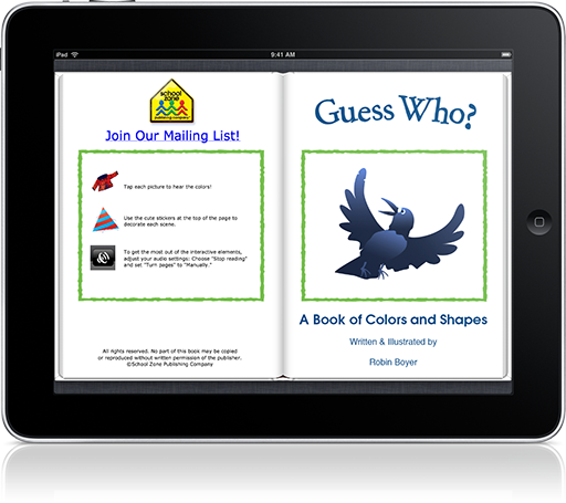 Kids will delight at the seasonally-themed Guess Who? Interactive Read-along (iOS eBook) (Halloween).