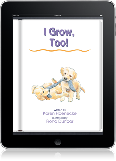 Kindergartners and first graders will defintely identify with I Grow, Too! (iOS eBook).