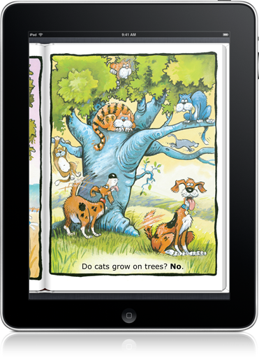 After several readings with a partner, your child should be able to read What Grows on Trees? (iOS eBook) on her own.