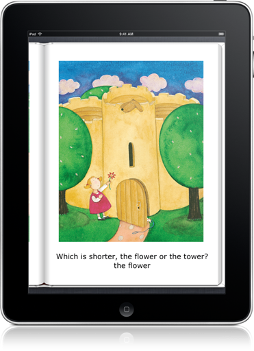 Bold illustrations in The Pea or the Flea? (iOS eBook) help make learning to read fun!