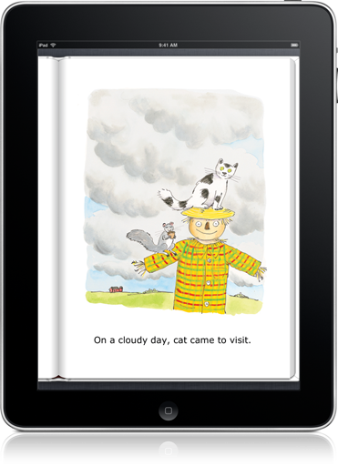 Kids will think about the weather, too, in Scarecrow's Friends (iOS eBook).