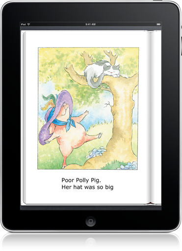 Meaningful clues in the illustrations in Poor Polly Pig (iOS eBook) will add to the fun and learning.