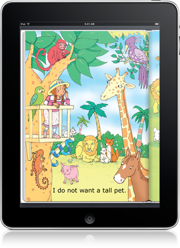 Kids will be reading I Want a Pet (iOS eBook) by themselves in no time!