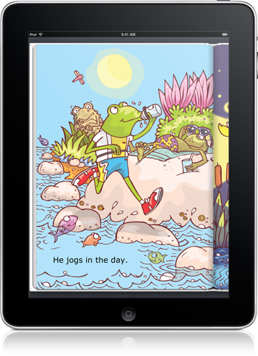 Kids will love the memorable story of Jog, Frog, Jog (iOS eBook).