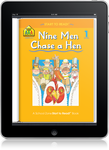 Nine Men Chase a Hen (iOS eBook) is an adorable story for beginning readers.