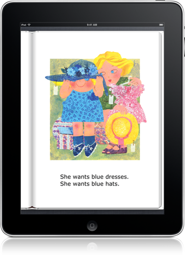 Sue Likes Blue (iOS eBook) uses rhyming words and bold illustrations to make learning to read fun!