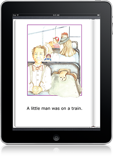 Old-timey illustrations in I Want to Be a Clown (iOS eBook) make it unique.