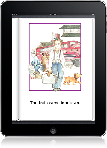 I Want to Be a Clown (iOS eBook) uses basic vocabulary and familiar words to build reading skills.