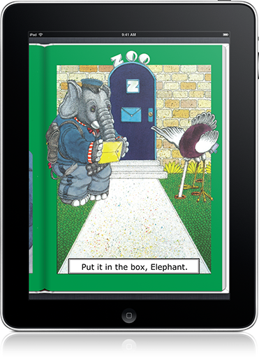 Kids will look forward to every turn of the page in Elephant and Envelope (iOS eBook).
