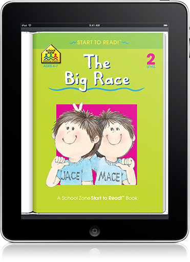 The Big Race (iOS eBook) helps kids learn to read.