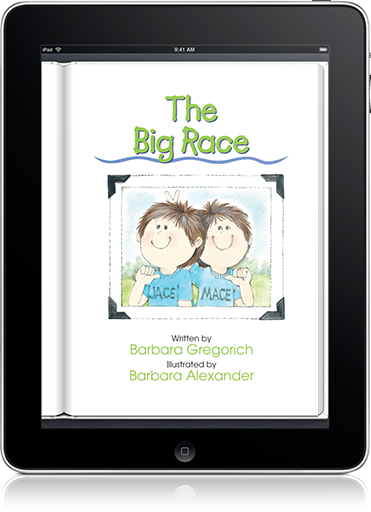 Mace and Jace outsmart a bully in The Big Race (iOS eBook).