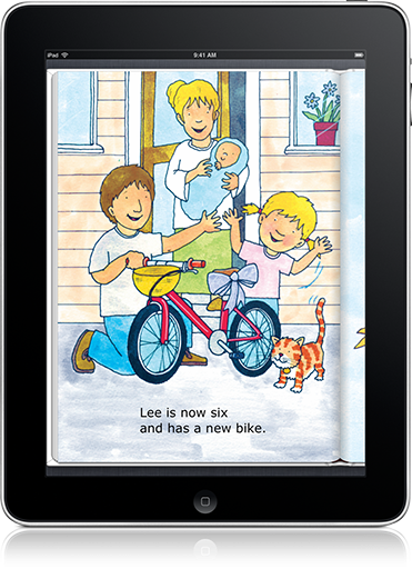 Every child can relate to the themes in The New Bike (iOS eBook).