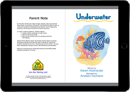 Underwater (iOS eBook) is a selection from the Start to Read! series.