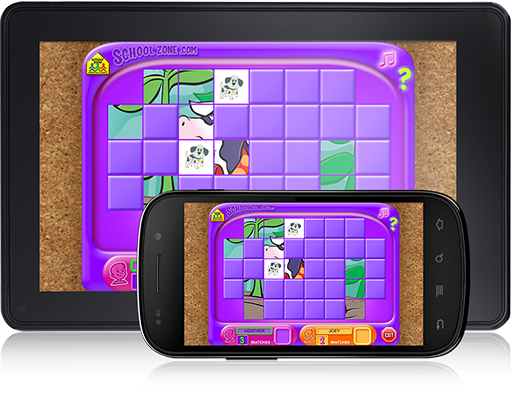 See if you can remember where that matching tile is in Memory Match Jr. (Android App). 