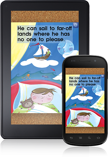 Escaping grown-up rules is the relatable theme of Peter's Dream - Start to Read! UnderCover Book (Android App).