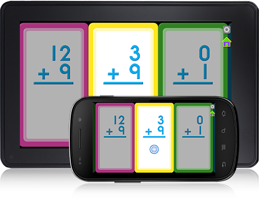 Give little learners an addition workout with this Addition Flash Cards Android app.