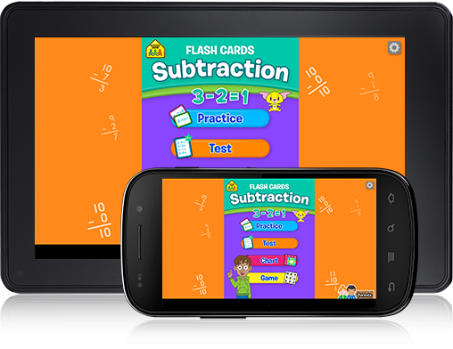 This Subtraction Flash Cards Android app will make kindergartners and first graders proficient in subtraction!