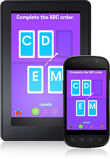 Alphabet Flash Cards (Android App) includes a 3-level game.