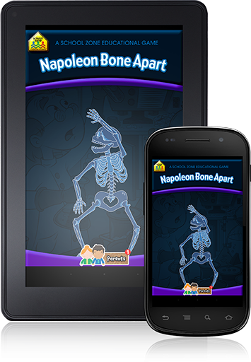 Napoleon Bone Apart (Android App) makes a game out of learning the names of bones in the human skeleton.