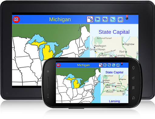 Remembering state capitals becomes easier with the State of Confusion (Android App).