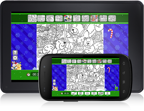 Multiple iterations of ten hidden picture puzzles in Jolly Try-n-Spy (Android App) provide hours of fun.