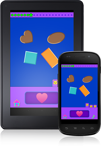 Audio praise and corrective feedback keep little learners on track with Colors & Shapes Flash Cards (Android App)