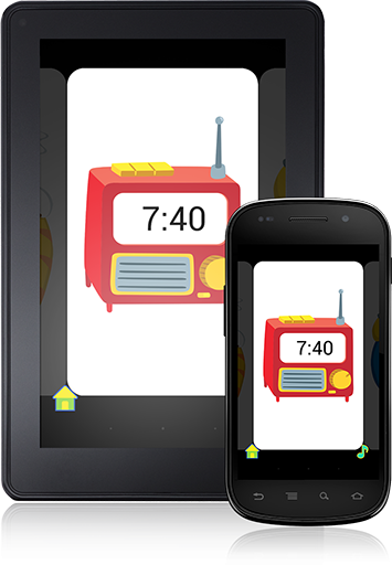 Telling Time Flash Cards (Android App) also displays digital times.