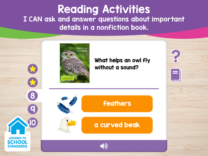 Relatable themes and charming illustrations in Start to Read! stories in Anywhere Teacher (iOS App) make learning to read fun.